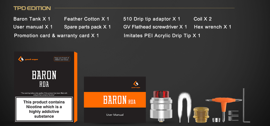 Baron RDA Color Ατμοποιητής GEEKVAPE