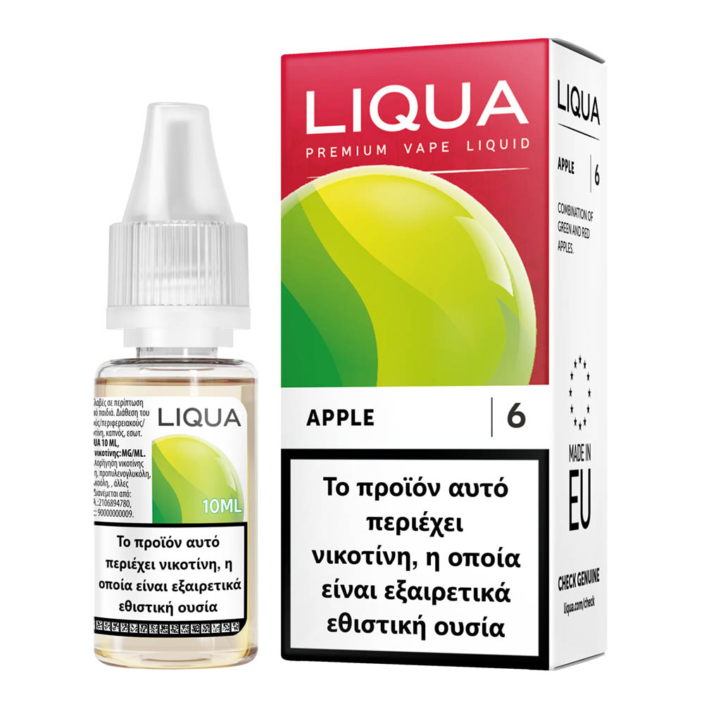 Liqua Apple 6mg 10ml Υγρό Αναπλήρωσης