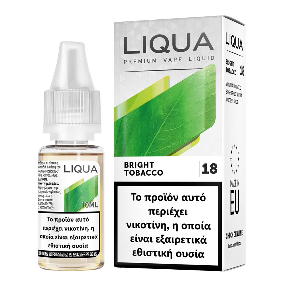 Liqua Bright Tobacco 18mg 10ml Υγρό Αναπλήρωσης