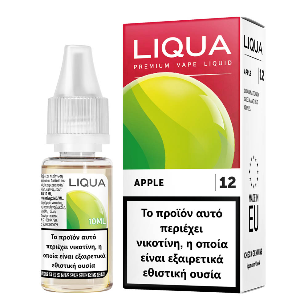 Liqua Apple 12mg 10ml Υγρό Αναπλήρωσης