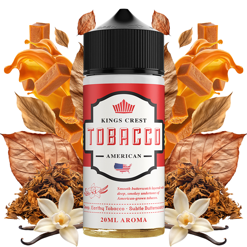 Kings_Crest_Tobacco_American_20ml_Longfill_with_ingredients