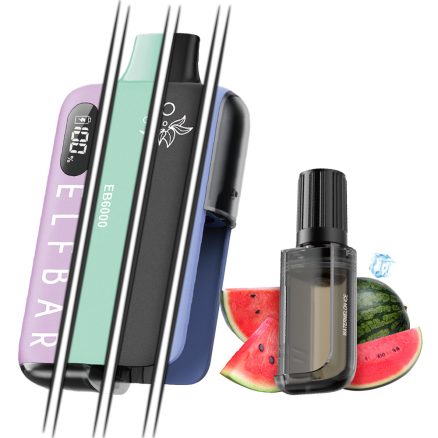 Elf Bar 6000 20mg 10ml Watermelon Ice Kit