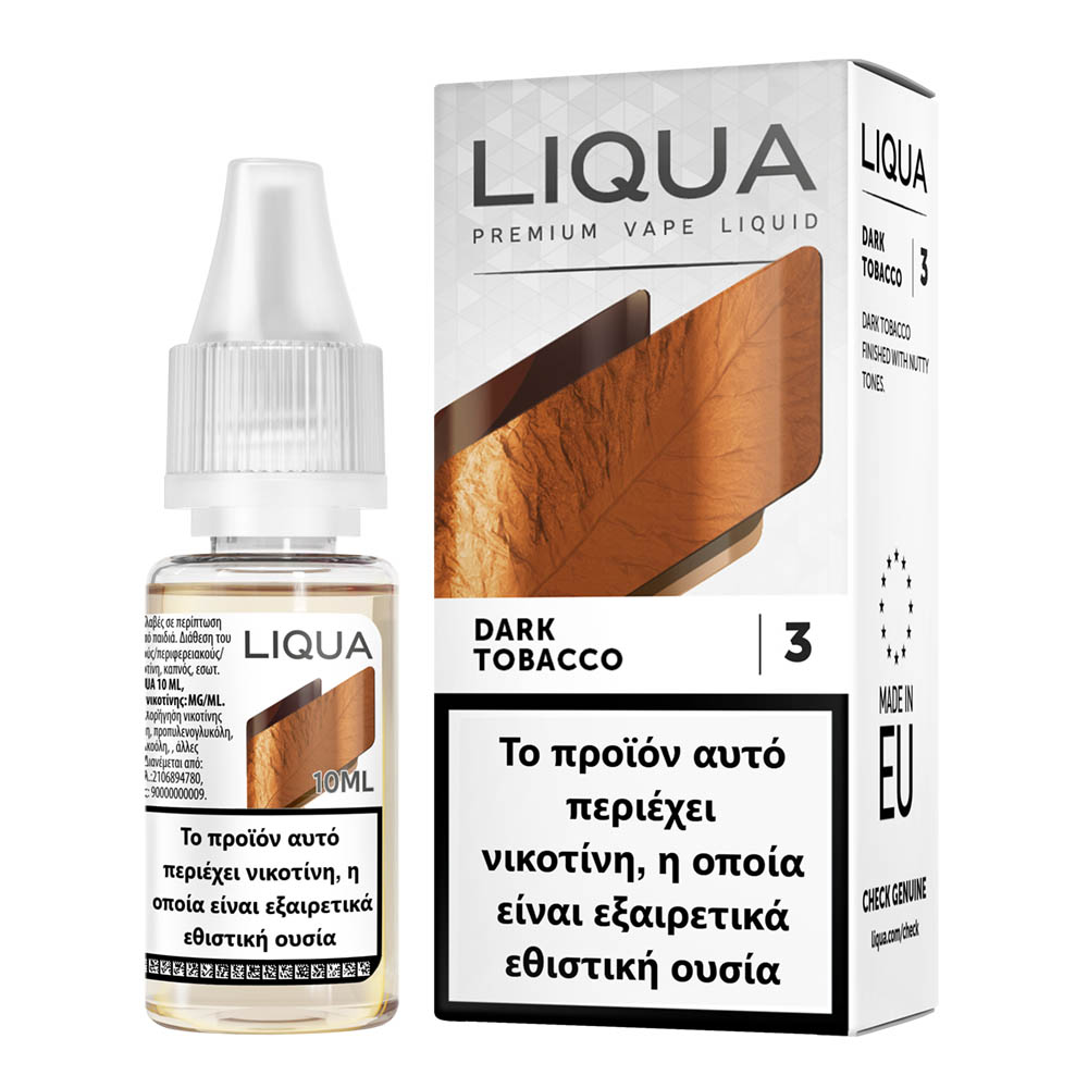 Liqua Dark Tobacco 3mg 10ml Υγρό Αναπλήρωσης