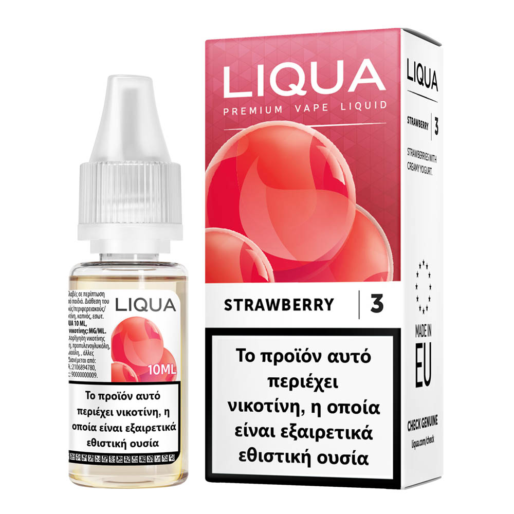 Liqua Strawberry 3mg 10ml Υγρό Αναπλήρωσης