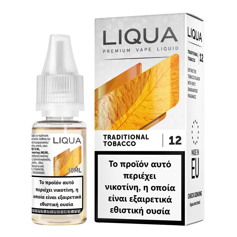 Liqua Traditional Tobacco 12mg 10ml Υγρό Αναπλήρωσης
