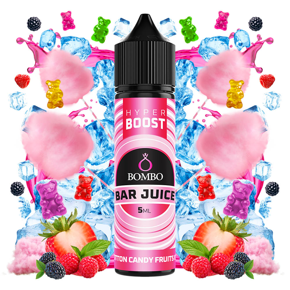 Bombo Bar Juice Hyper Boost Cotton Candy Fruits Ice 5ml/60ml FS