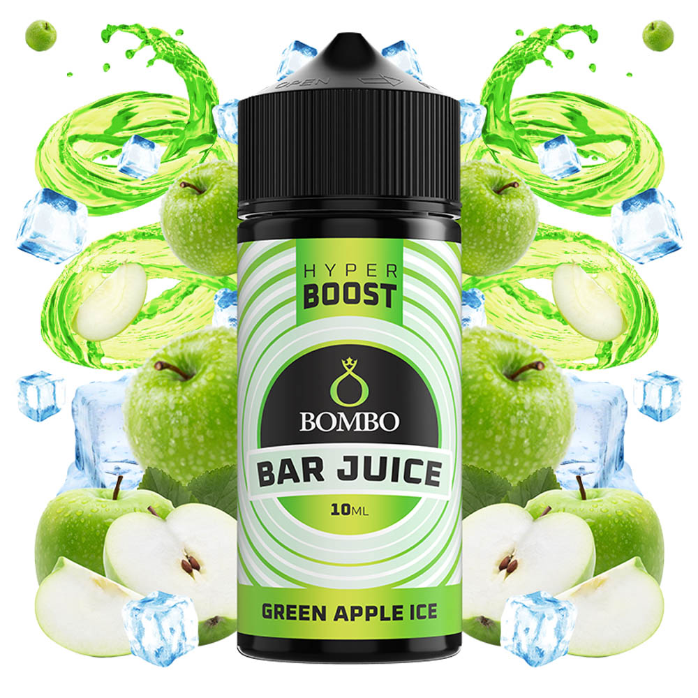 Bombo Bar Juice Hyper Boost Green Apple Ice 10ml/120ml FS